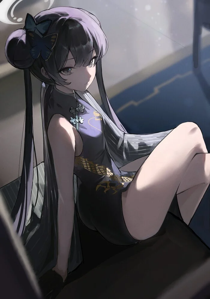 Kisaki - Anime art, Anime, Girls, Games, Blue archive, Kisaki, Qipao