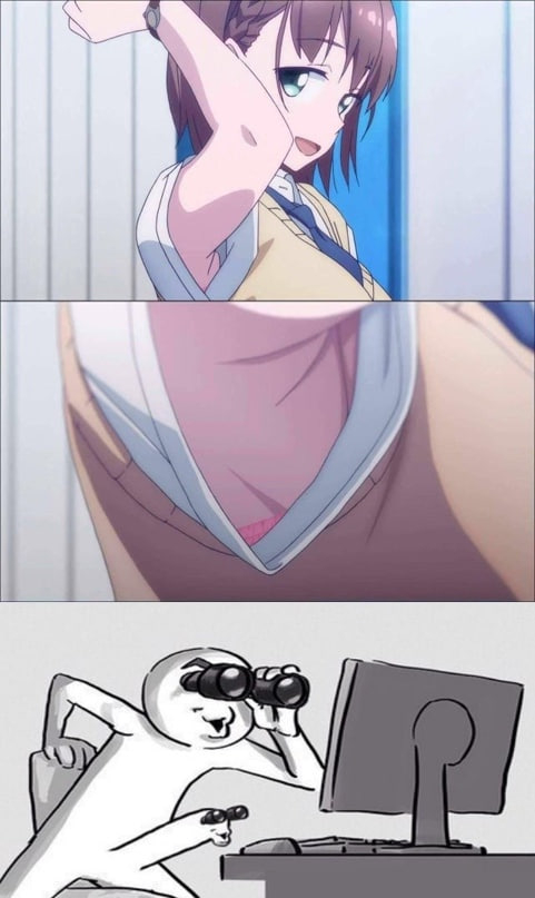 Ugh, vulgarity - Anime, Anime memes, Getsuyoubi no Tawawa, Bra, Armpits