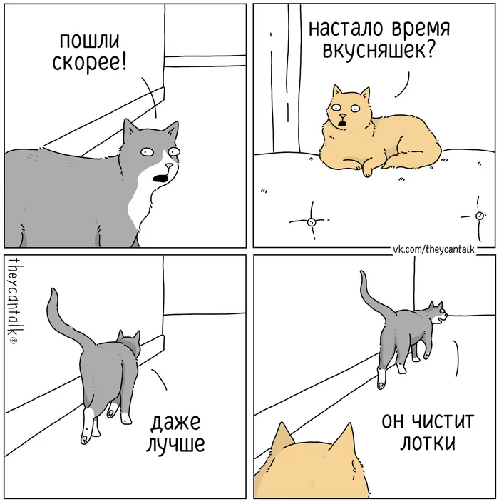 Поторапливайся - Моё, Theycantalk, Перевел сам, Комиксы, Скорее, Кот, Кошатники