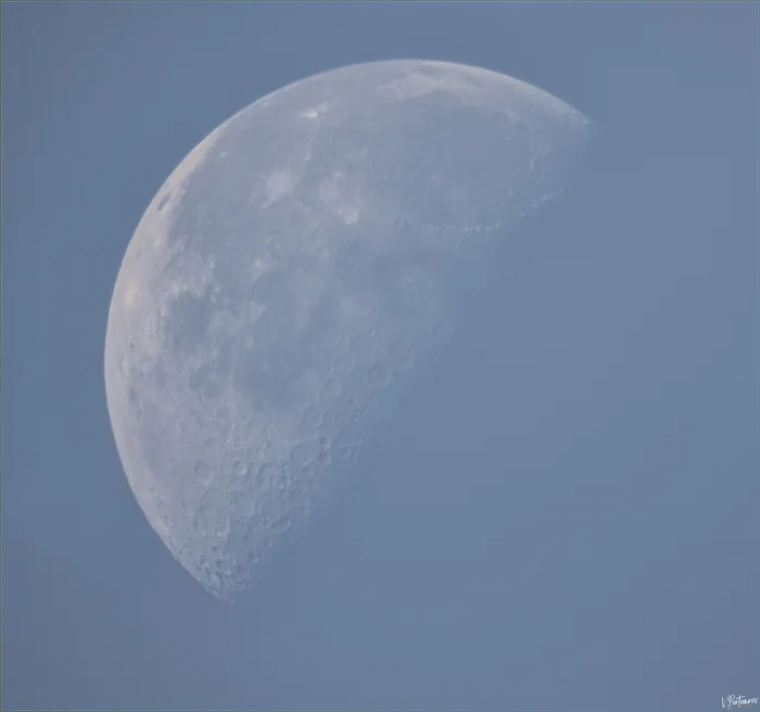 Moon this afternoon - My, The photo, Nature, Sky, Astrophoto, moon, Telescope, Space