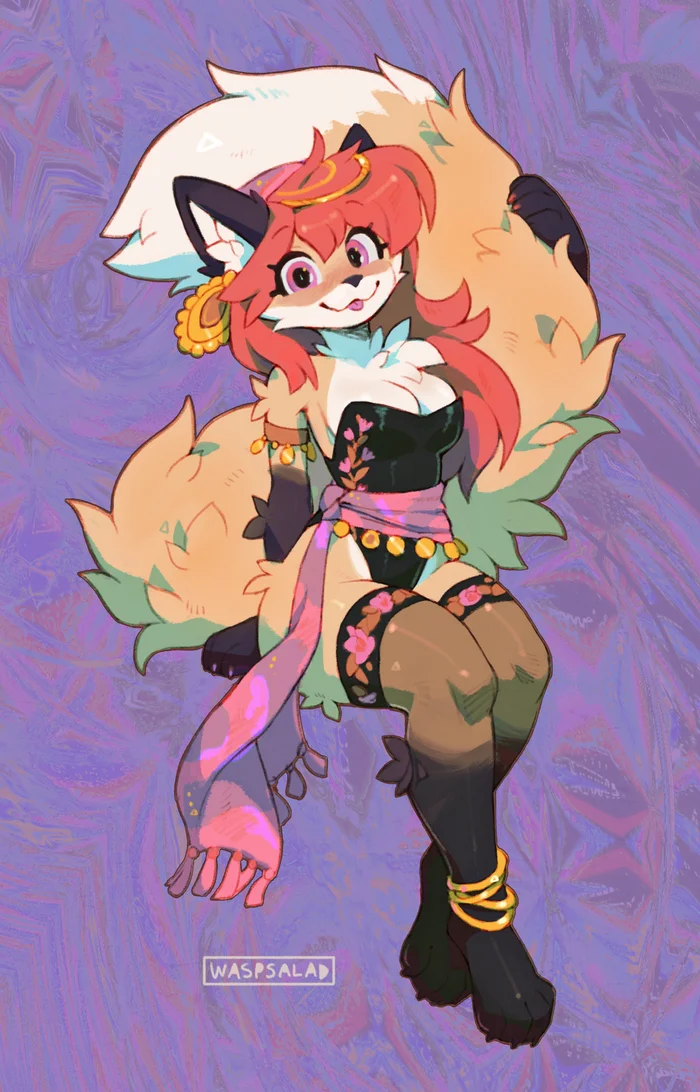 Cute little fox - Furry, Anthro, Art, Furry fox, Waspsalad