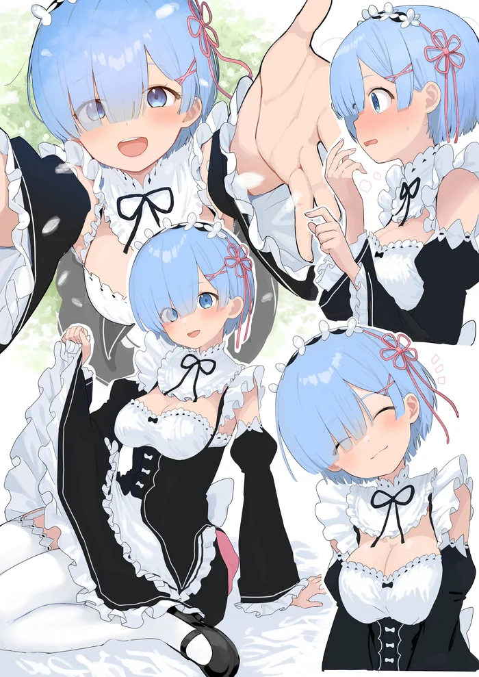 Continuation of the post Rem - Anime art, Anime, Housemaid, Re: Zero Kara, Rem (Re: Zero Kara), Reply to post, Longpost