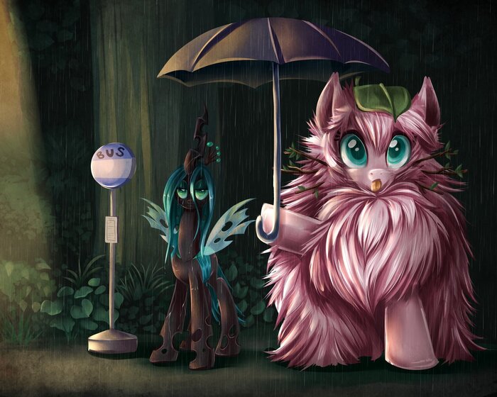   My Little Pony, Ponyart, Queen Chrysalis, Fluffle Puff, Jadedjynx, MLP Crossover,   