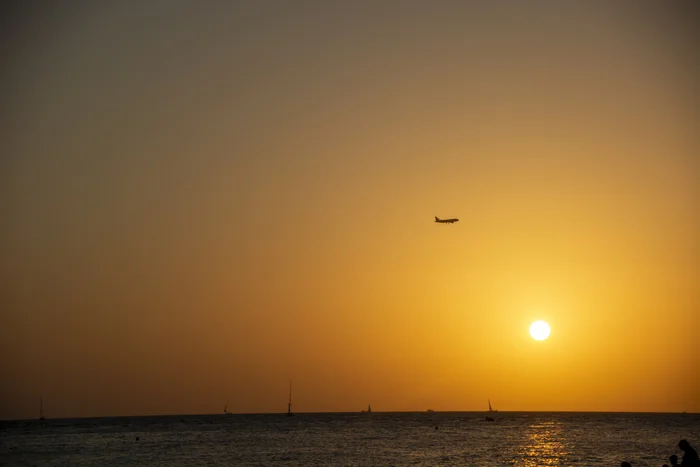 Sochi. Sunset - My, Sochi, Sea, Sunset, Airplane, 2024