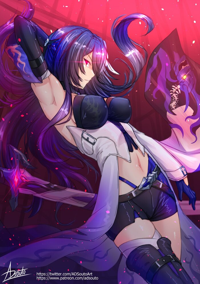  Adsouto, Acheron (Honkai: Star Rail), , Anime Art, Pixiv, Honkai: Star Rail