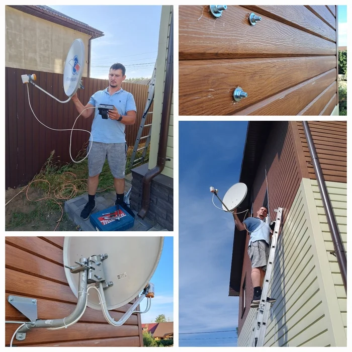 How to install an antenna on metal siding with insulation - My, Satellite dishes, Antenna, Master