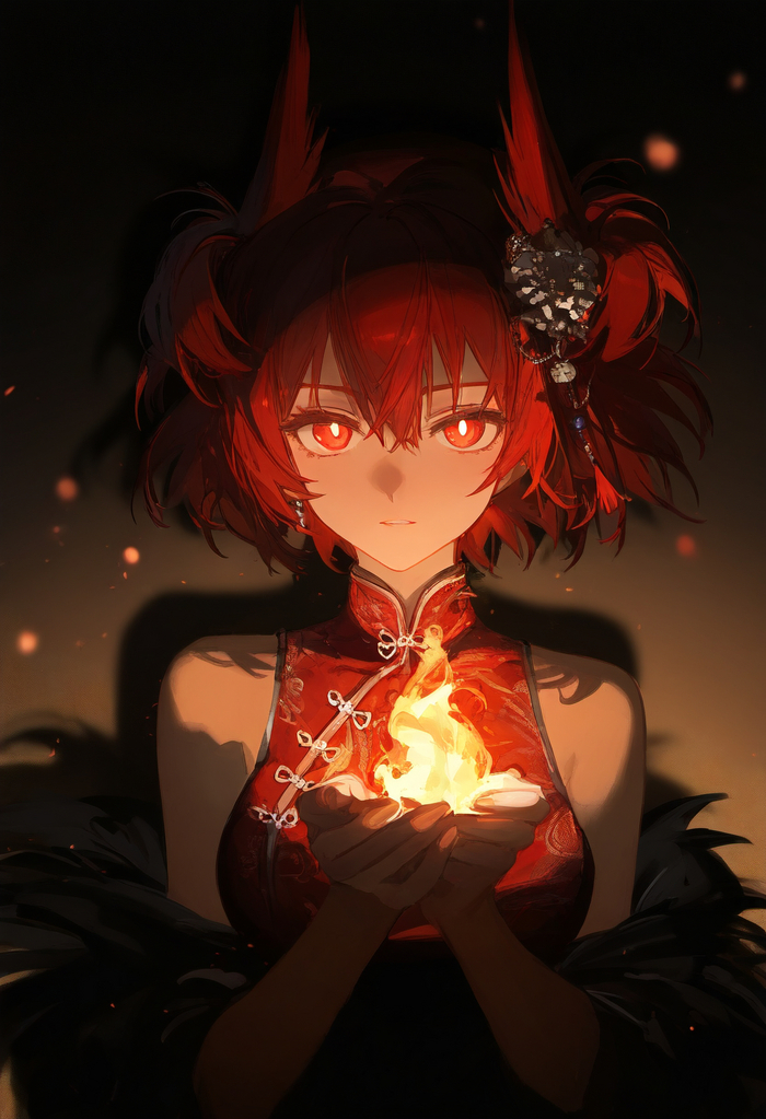 My Flame Anime Art, , Arknights, Fiammetta,  