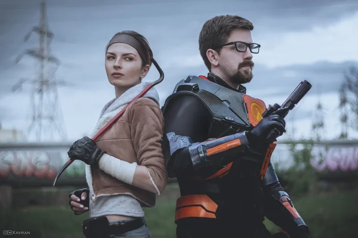 Cosplay of Alyx Vance and Gordon Freeman from the Half Life series - My, Half-life, Alix Vance, Gordon Freeman, Cosplay, Longpost, The photo