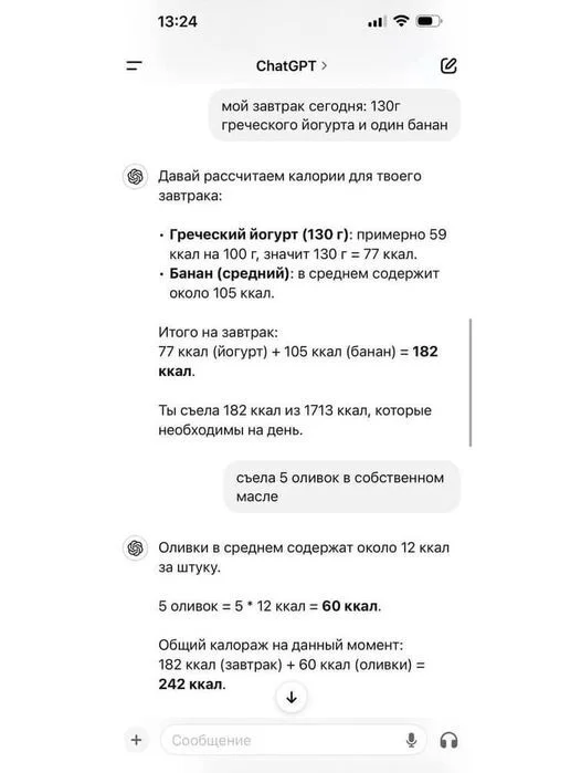 Запрос к ИИ, который делает из него персонального диетолога! - Моё, Искусственный интеллект, ЗОЖ, Похудение, Правильное питание, Юмор