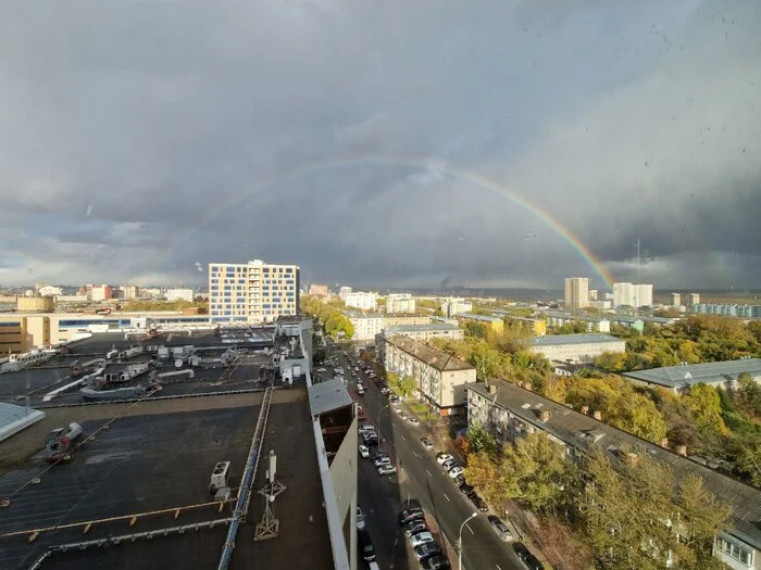 I'm not HelloRainbow - My, Double Rainbow, Rainbow, Town, The photo