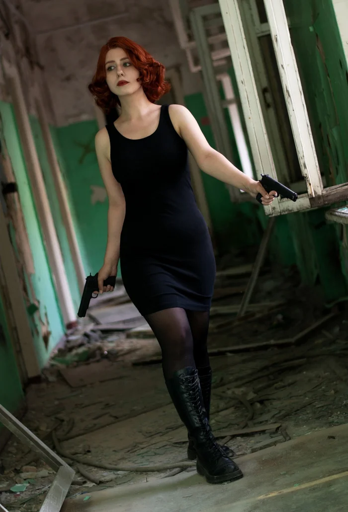 Alternate look of Black Widow - My, Cosplay, Marvel, Black Widow, Longpost, The photo