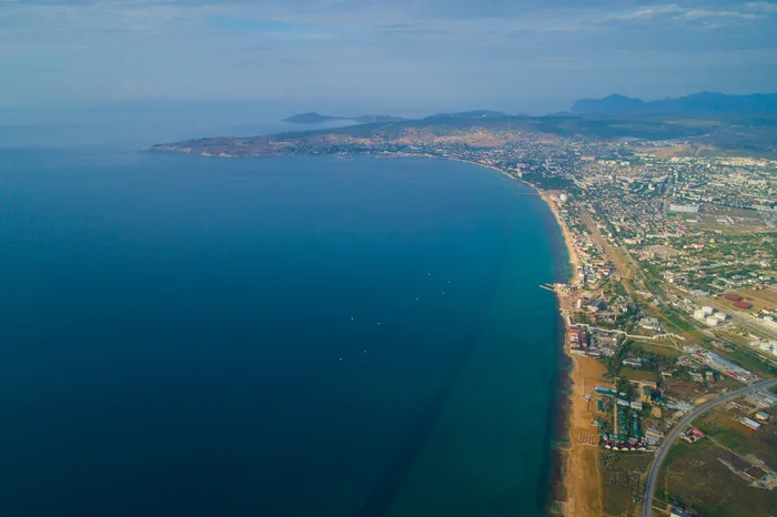 Above the Golden Beach in Feodosia - My, Crimea, Russia, Sky, The photo, Black Sea, Feodosia, Aerial photography