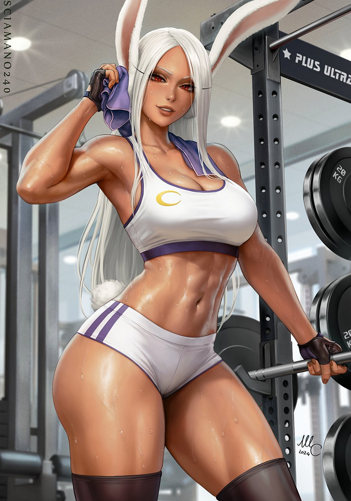 Anime Art, , Boku no Hero Academia, Miruko, Animal Ears, Sciamano240