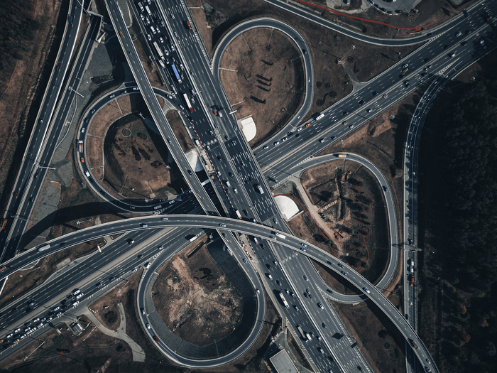 Автомобильная развязка на МКАДе