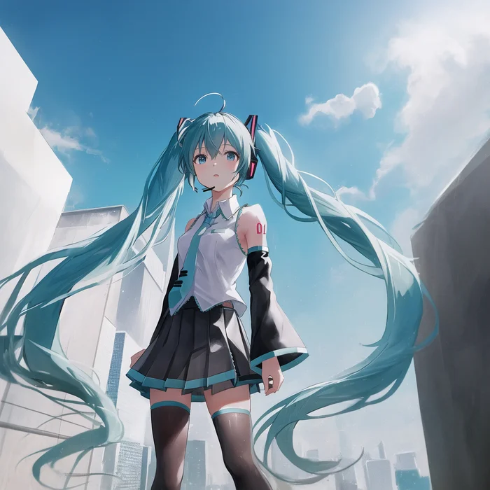 Мику - Моё, Аниме, Anime Art, Stable Diffusion, Hatsune Miku