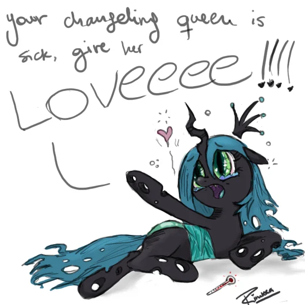 Вашей королеве плохо, дайте ей ЛЮБВИИИИ!!! - My Little Pony, Queen Chrysalis