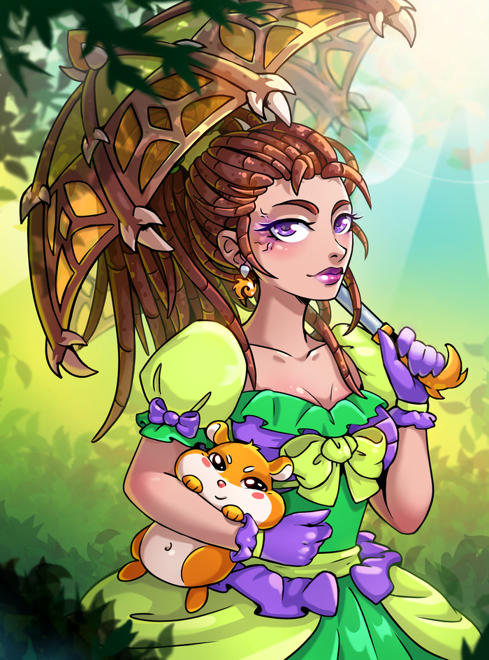 Ну и второй вариант с хомичанским, а почему бы и да) Хомяк зерга не боится.