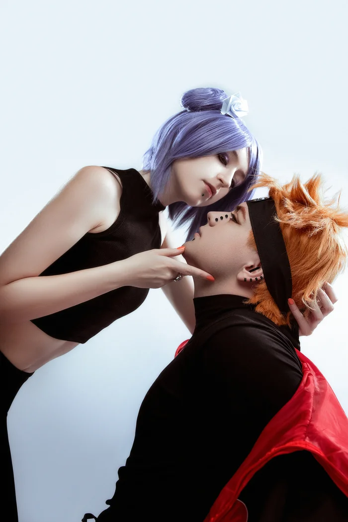 Our cosplay of Pain (Yahiko) and Konan - My, Cosplay, Konan (Naruto), Akatsuki, Cosplayers, Longpost, The photo