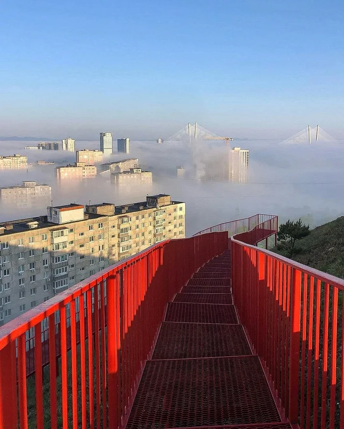 Утренний Владивосток - Дальний Восток, Владивосток, Фотография, Утро, Туман