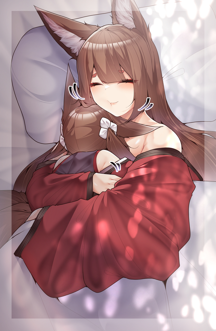  Samip, , , Anime Art, Azur Lane, Animal Ears, , , Amagi, 