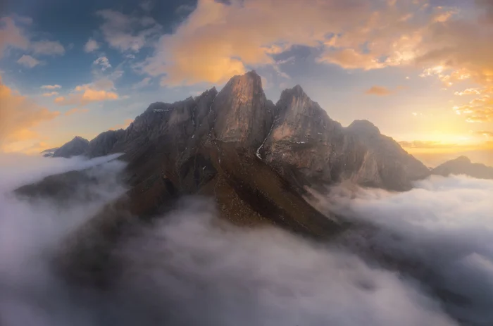 Tsey-Loam (Ingushetia) - My, Ingushetia, beauty, Aerial photography, Travels, The photo, The mountains, dawn