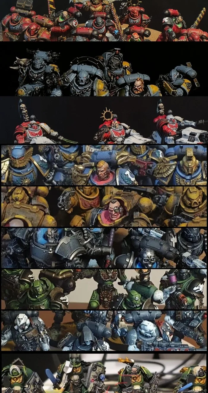 All 9 loyalist legions have been assembled) - My, Warhammer 40k, Warhammer, Wh miniatures, Adeptus Astartes