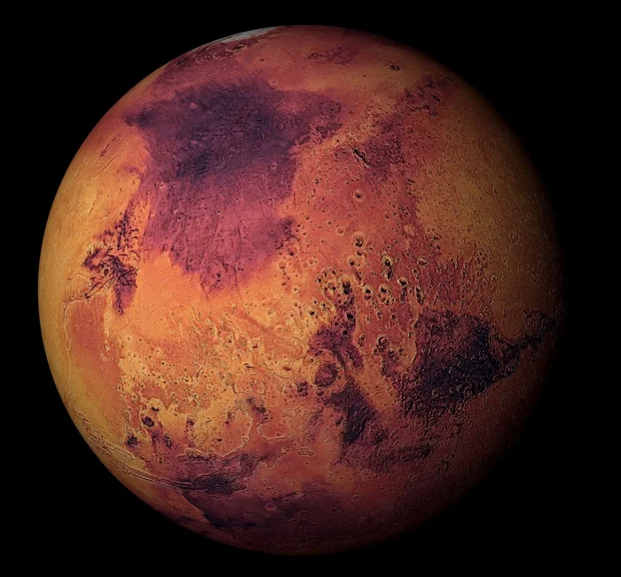 Mars is a planet named after the ancient Roman god of war. - My, Planet, Astronomy, Astrophysics, Land, Physics, Universe, Galaxy, Milky Way, Planet Earth