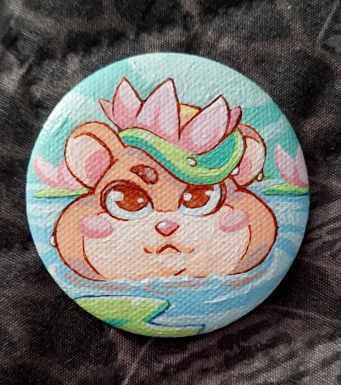 Acrylic badges with hamsters - My, Acrylic, Icon, Hamster, Author's painting, Paints, Traditional art, Creation, Longpost