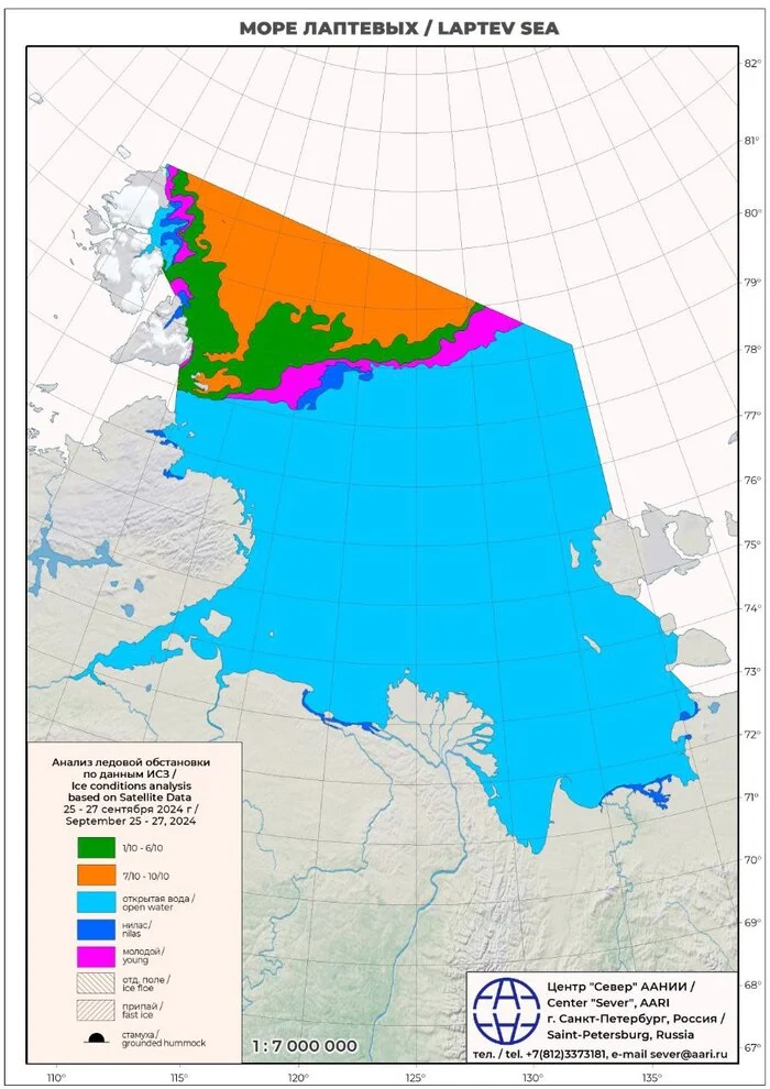 Ice formation has begun! - Arctic Ocean, Laptev Sea, Telegram (link), East Siberian Sea, Longpost