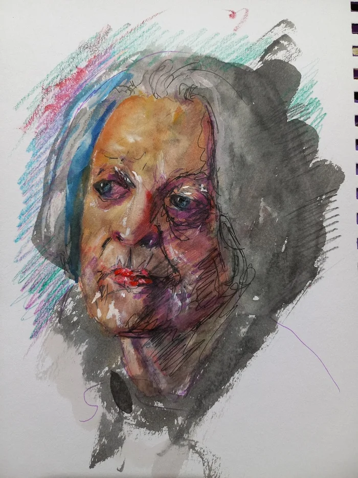 MaggieSmith - My, Maggie Smith, Portrait, Modern Art, Art, Sketch