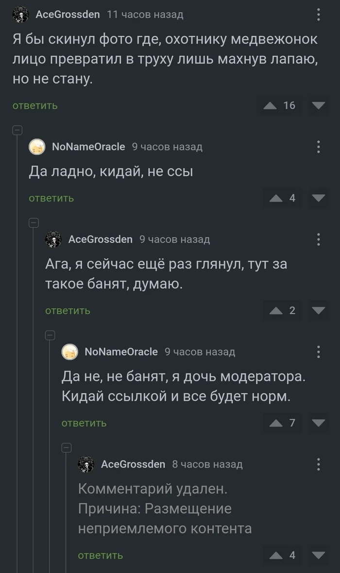 Ответ на пост «Да не ссы, всё нормально будет, зуб даю!» - Комментарии на Пикабу, Скриншот, Ответ на пост, Длиннопост