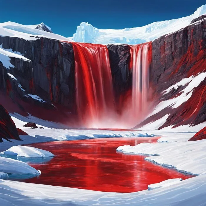 Bloody Waterfall - Planet Earth, Land, Planet, Universe, Waterfall, Antarctica