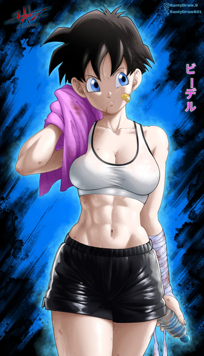 Videl - Аниме, Anime Art, Арт, Девушки, Dragon Ball, Videl, Крепкая девушка, Muscleart, Длиннопост