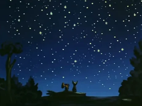 Big UH - Soviet cartoons, Big Ugh, Space, Stars, Childhood, Picture with text