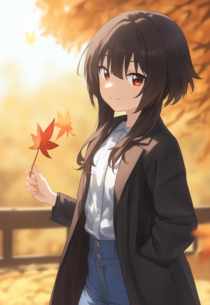 Autumn - Anime, Anime art, Konosuba, Megumin, Neural network art