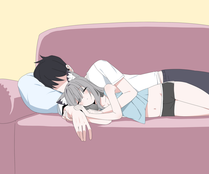   , Anime Art, Sunaookami Shiroko, Blue Archive, , Shiroko Terror, Animal Ears