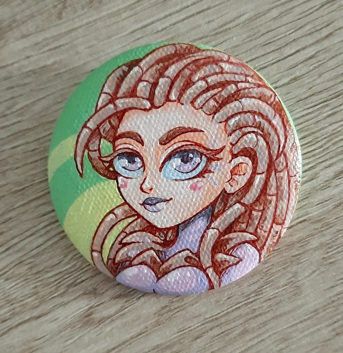 StarCraft 2 Chibi Kerigan Pin - My, Creation, Acrylic, Art, Kerrigan, Painting, Starcraft 2, Icon, Video, Vertical video, Longpost