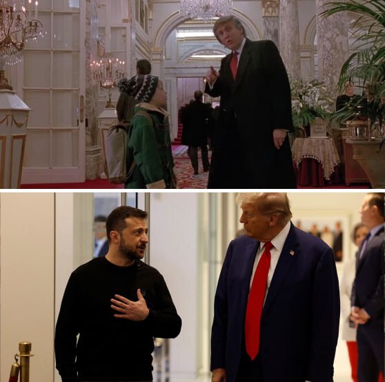 How quickly time flies - Kevin meets Trump after 32 years - Politics, Humor, Donald Trump, Vladimir Zelensky, Home Alone 2