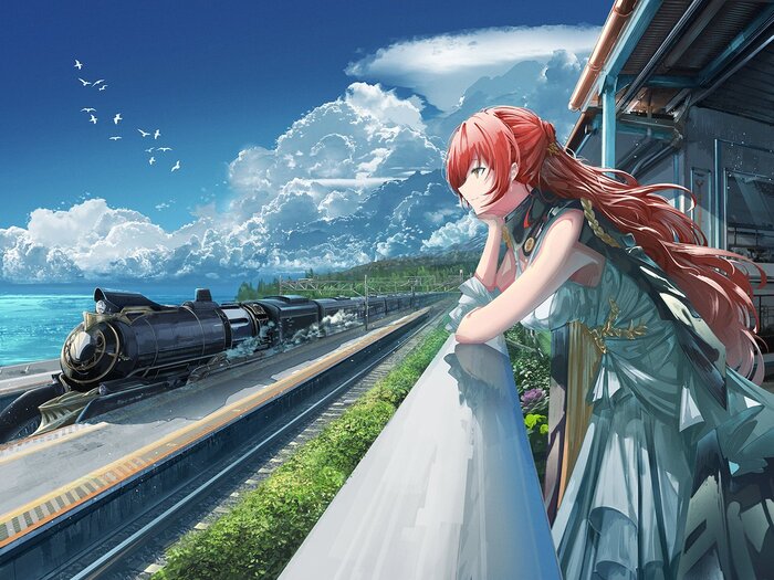 Дама у поезда