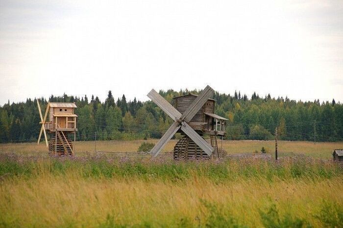 Мельницы-столбовки в д. Кимжа