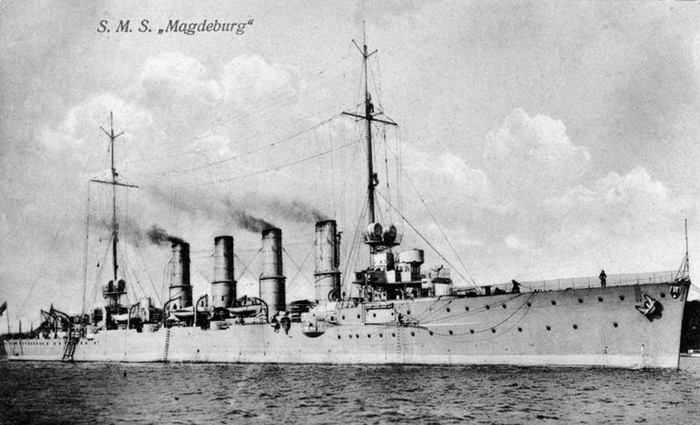 SMS Magdeburg вскоре после вступления в строй