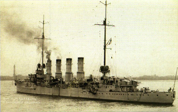SMS Magdeburg в Свинемюнде