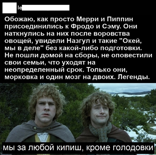 Haha - Lord of the Rings, Tolkien, Middle earth, Picture with text, Repeat, The hobbit, Merry, Peregrin Took