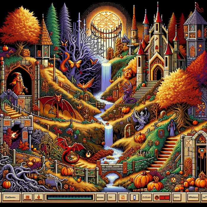 PT№458 Nostalgia for DOS-era graphics and a bit of neural network visual trash - Illustrations, Neural network art, Hobby, Dos, Longpost