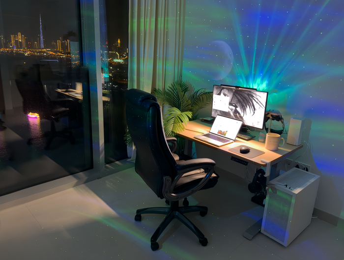 Переехал и сделал уголок своей мечты Спокойствие, Мечта, ОАЭ, Дубай, Рабочее место, ПМЖ, Бурдж-халифа, Небоскреб, Море