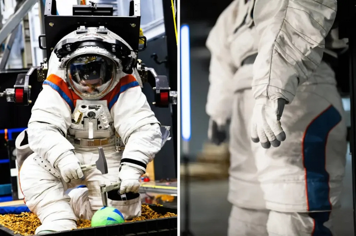 Прототип скафандра Extravehicular Mobility Unit нового поколения от Axiom Space.