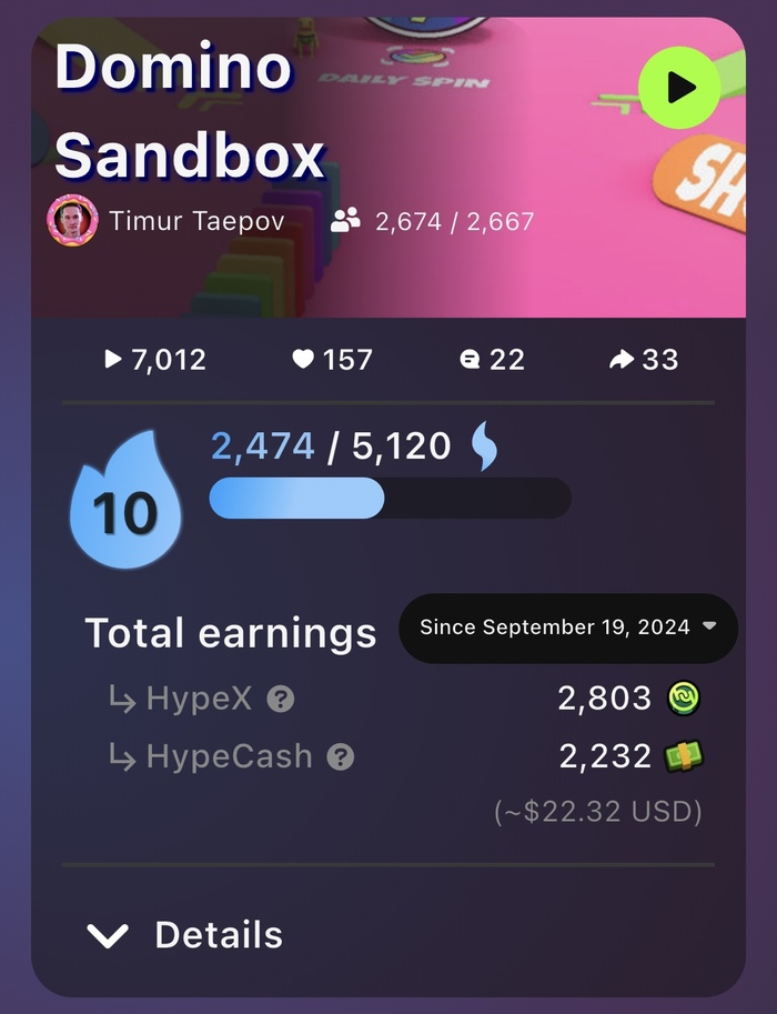 Первые $$$ на HypeHype