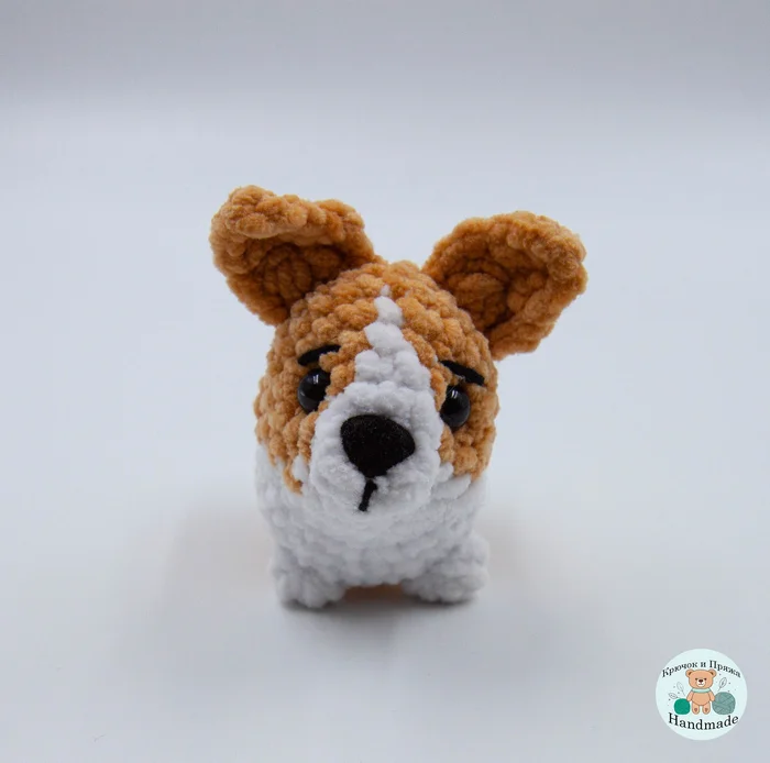 I love biscuits! - My, Needlework without process, Amigurumi, Knitted toys, Knitting, Crochet, Corgi, Longpost