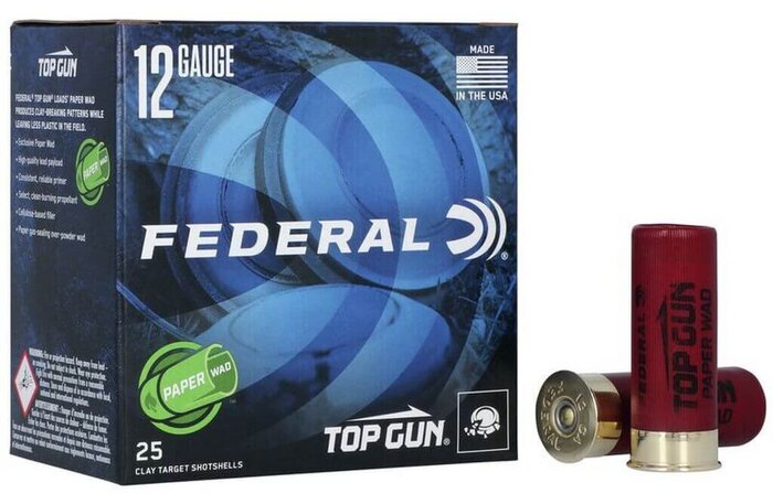 Патроны с бумажными комплектующими включены в серию патронов 12 калибра Federal Top Gun