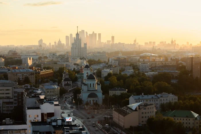 Осенний закат на Таганке - Моё, Фотография, Город, Москва, Архитектура, Красота, Закат